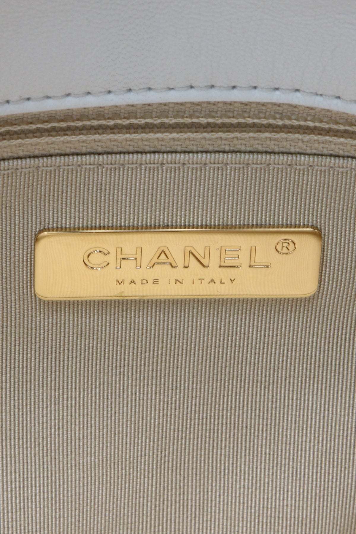 Quilted Large Chanel 19 Flap Bag - White