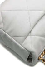 Quilted Large Chanel 19 Flap Bag - White