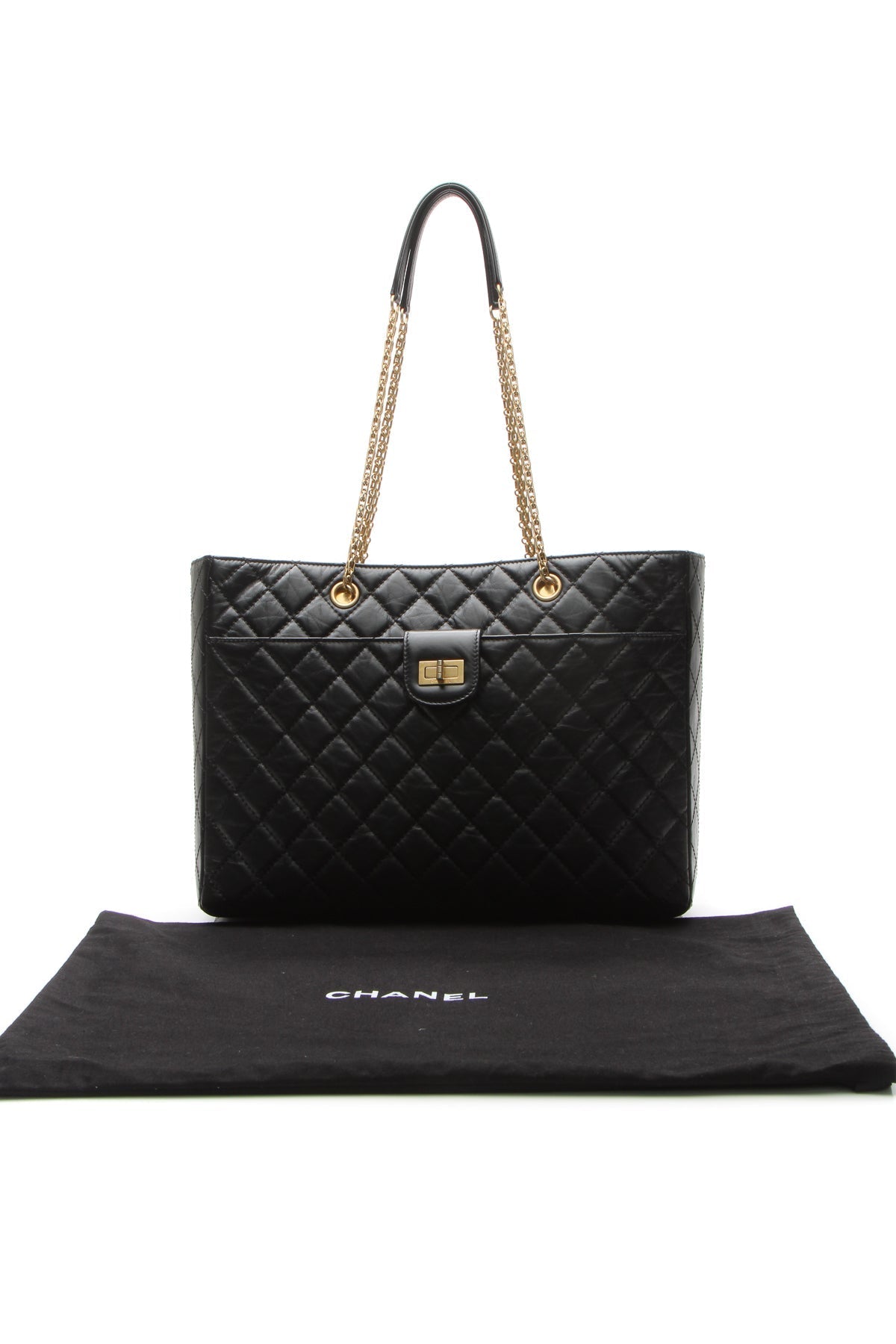 2.55 Reissue Shopping Tote Bag - Black