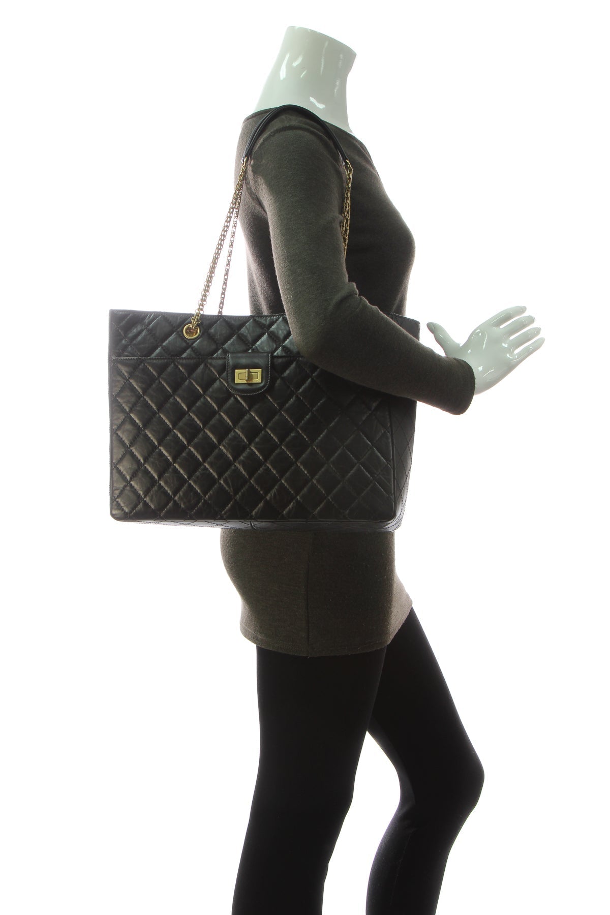 2.55 Reissue Shopping Tote Bag - Black
