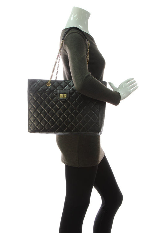 2.55 Reissue Shopping Tote Bag - Black
