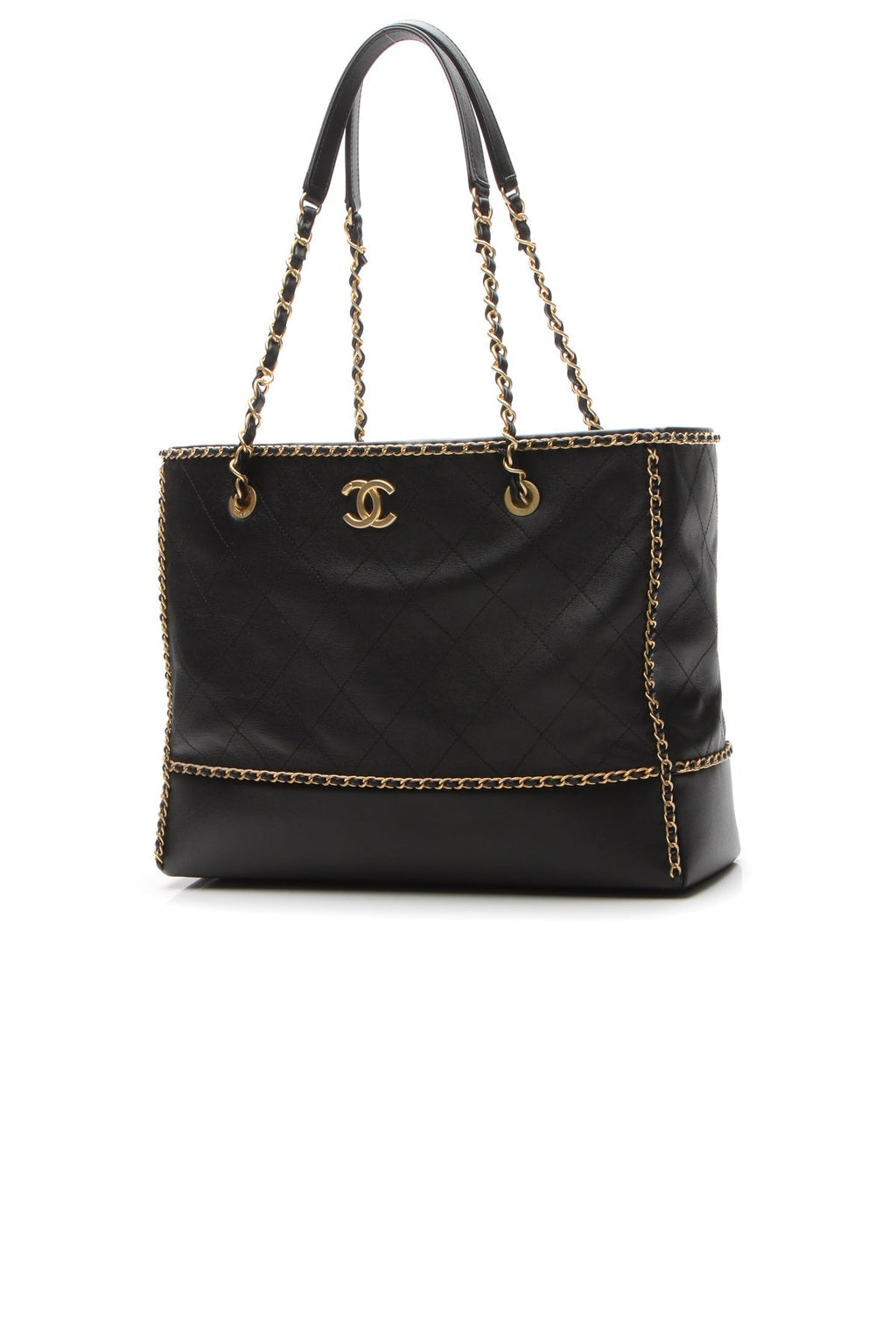 Chain Around Shopping Bag - Black