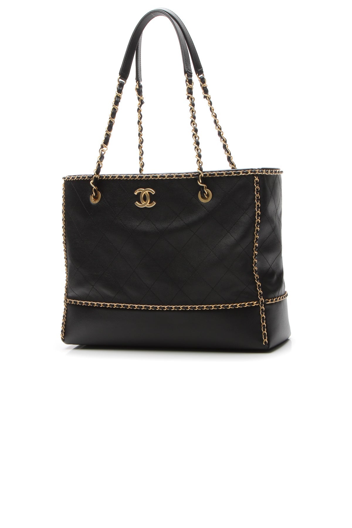 Chain Around Shopping Bag - Black