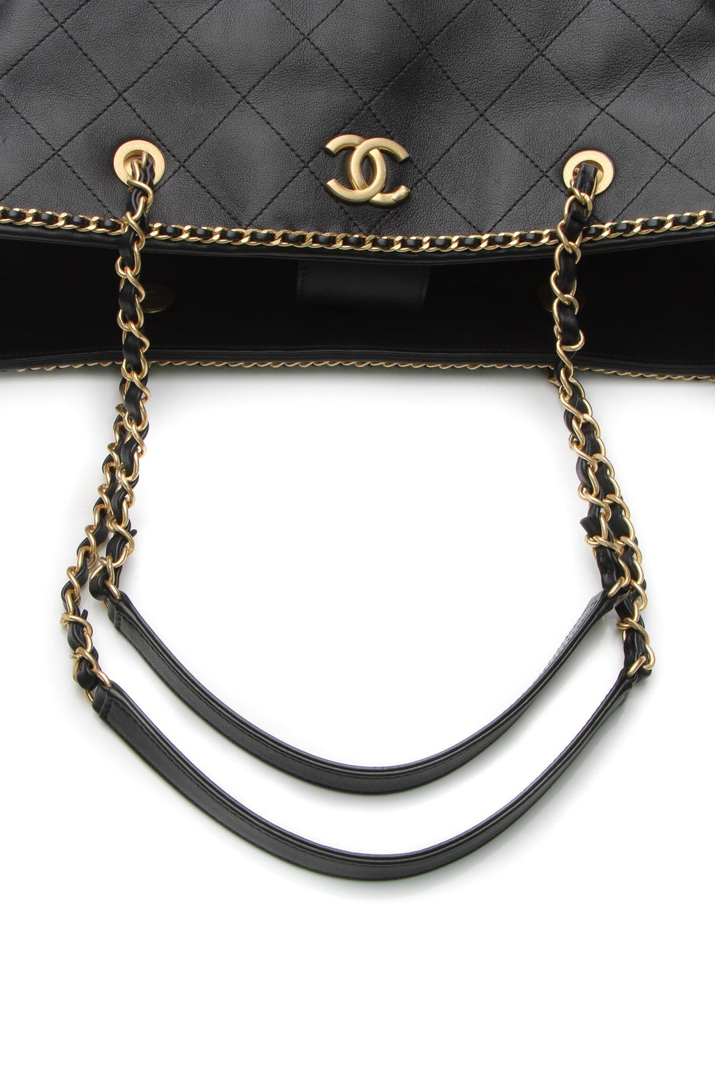 Chain Around Shopping Bag - Black