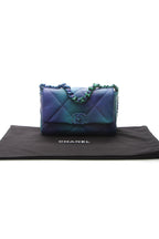 Quilted Chanel 19 Flap Bag - Teal/Purple