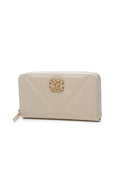 Quilted 19 Zip-Around Wallet - Beige