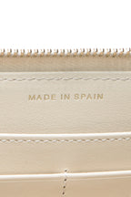 Quilted 19 Zip-Around Wallet - Beige