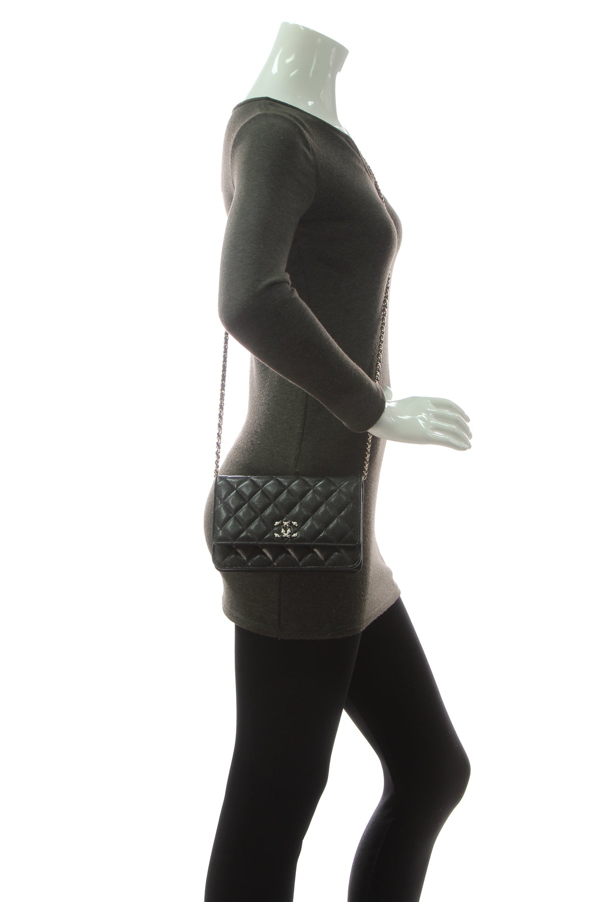 Quilted Candy WOC Crossbody Bag - Black