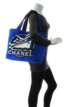 La Pausa Reversible Beach Tote Bag - Blue