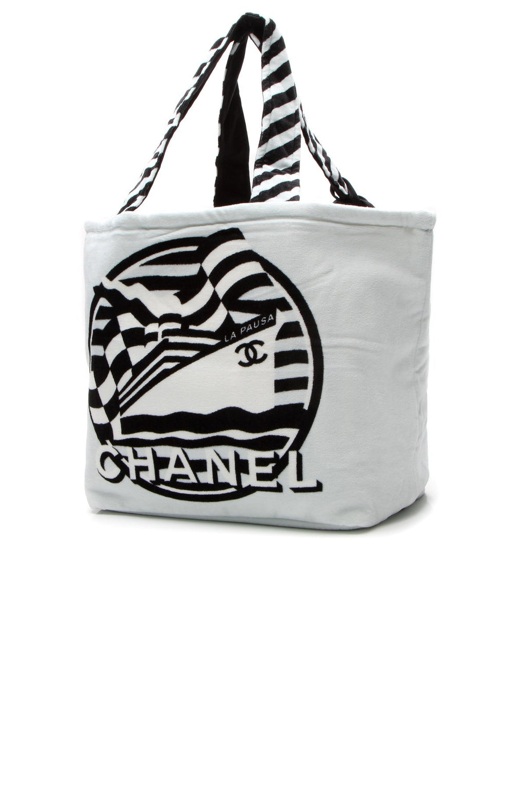 La Pausa Reversible Beach Tote Bag - White