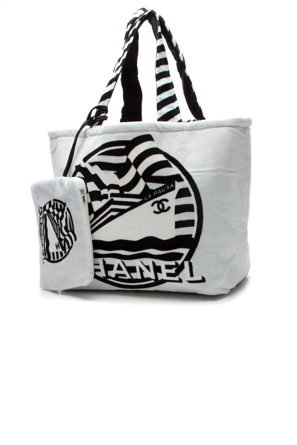 La Pausa Reversible Beach Tote Bag - White