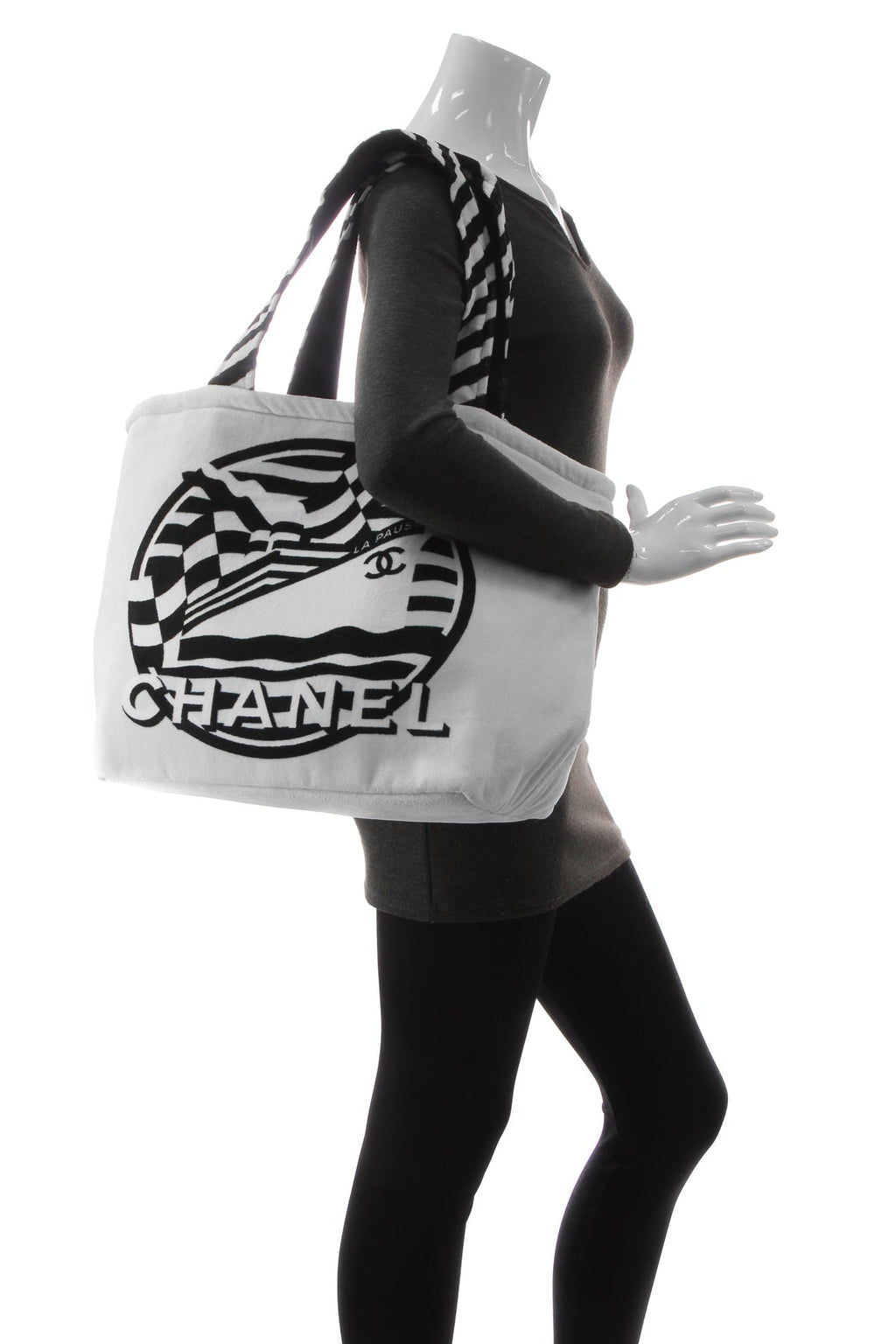 La Pausa Reversible Beach Tote Bag - White