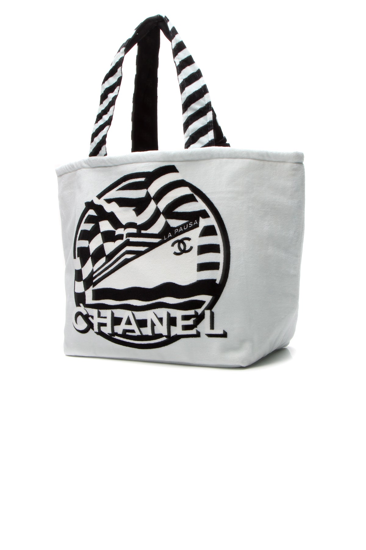La Pausa Reversible Beach Tote Bag - White