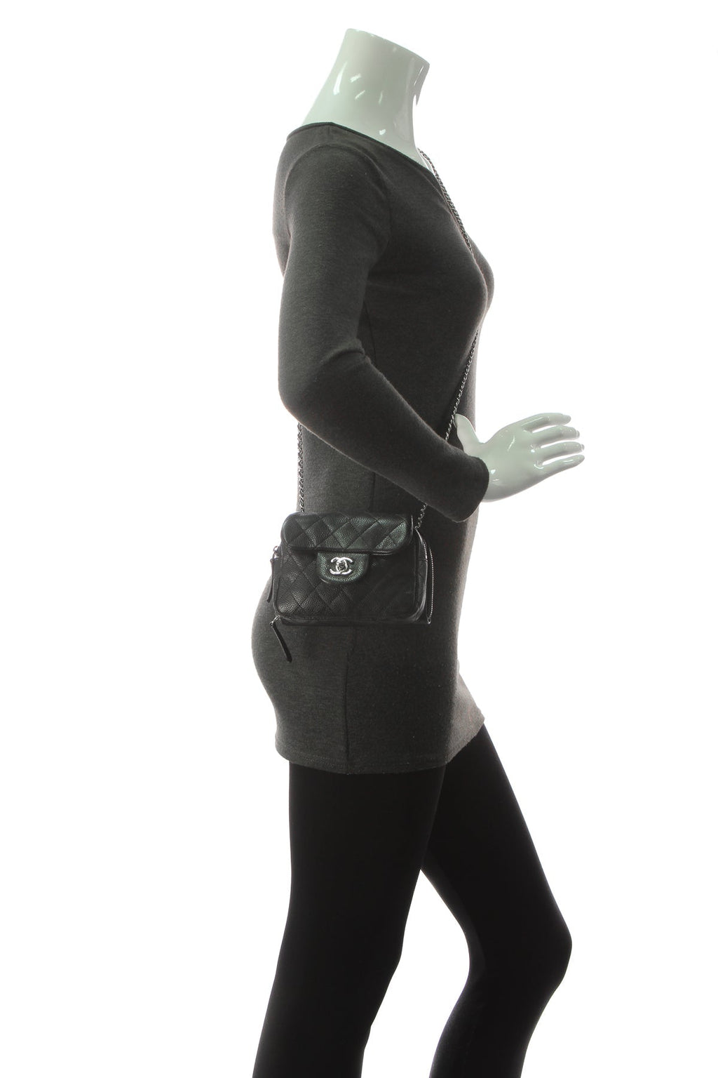 Classic Mini Flap WOC Bag - Black Caviar