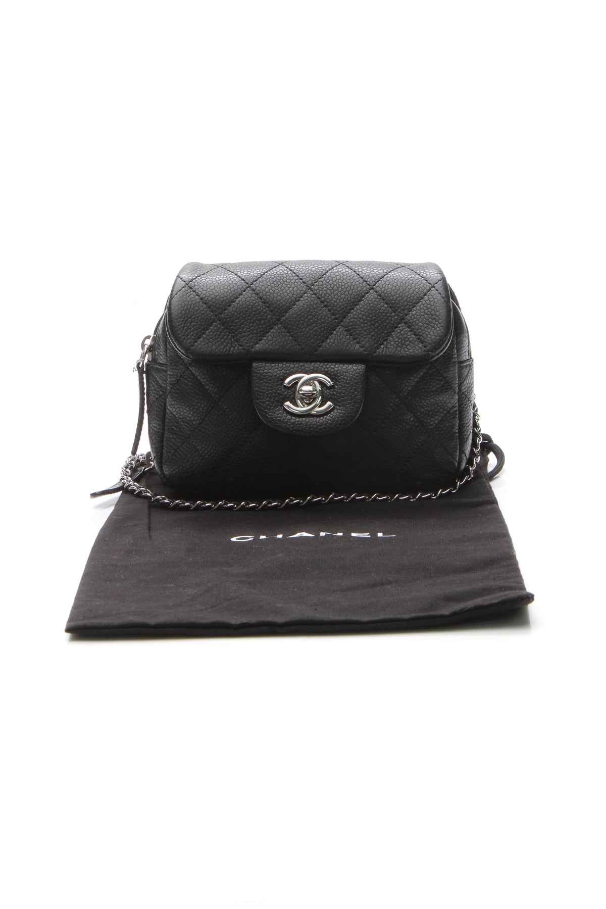Classic Mini Flap WOC Bag - Black Caviar