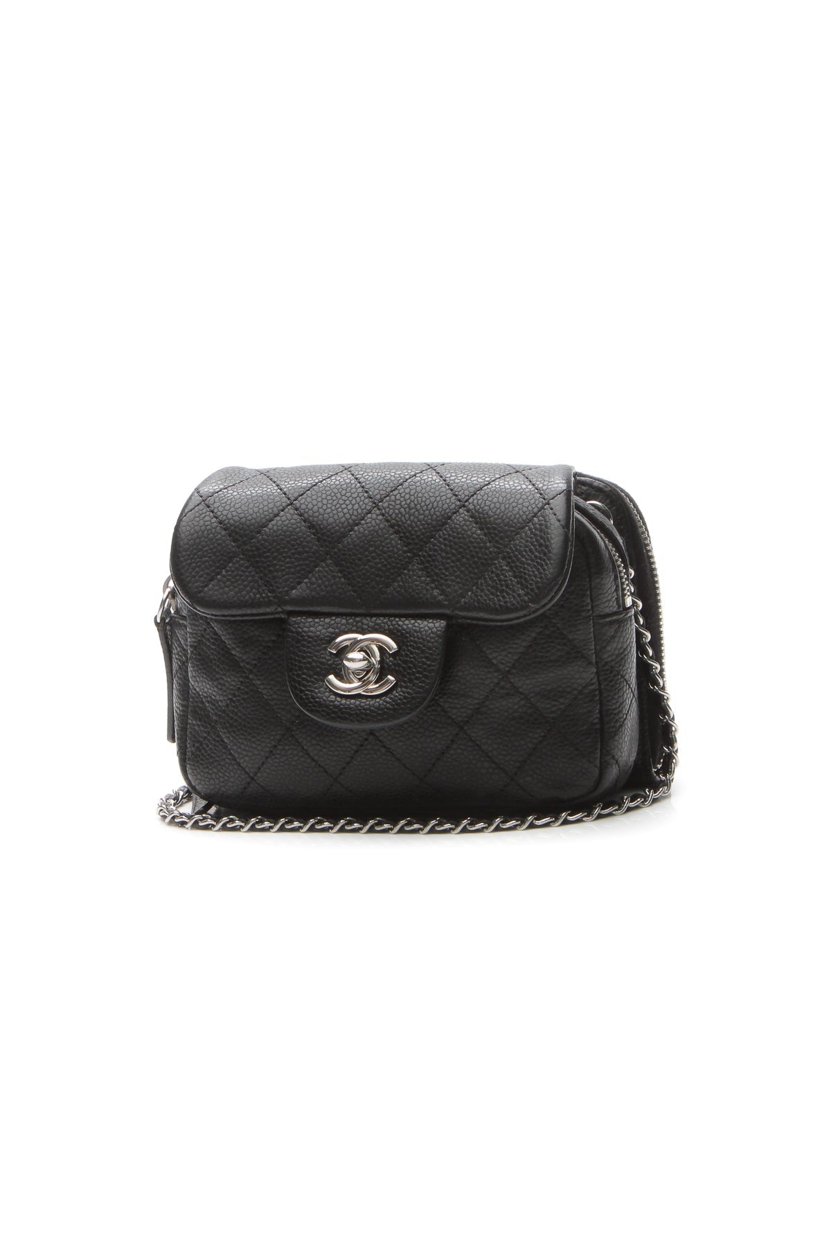 Classic Mini Flap WOC Bag - Black Caviar