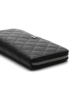 Quilted Zippy Wallet - Black