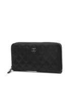 Quilted Zippy Wallet - Black