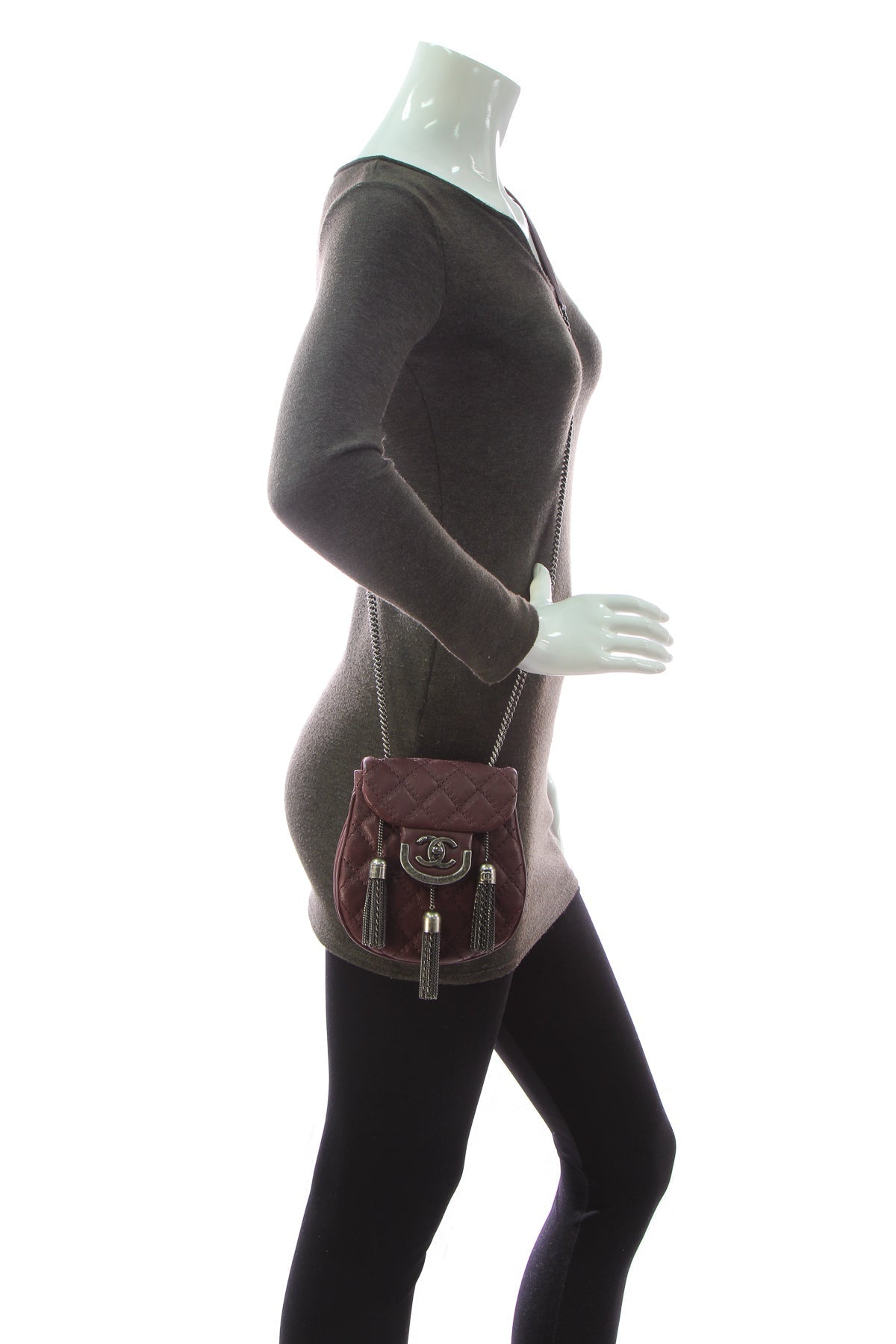 Coco Sporran Tassel Crossbody Bag - Burgundy