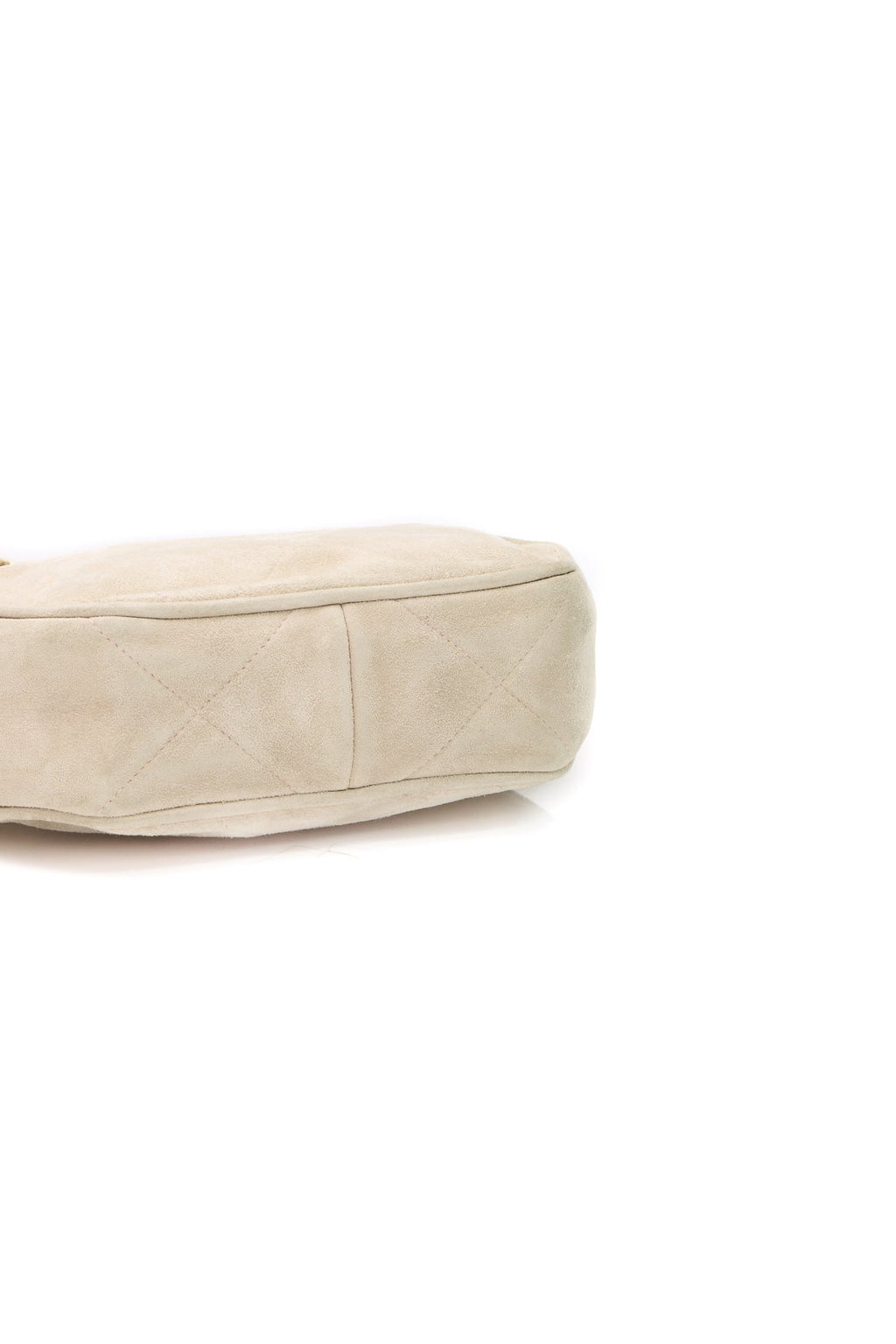 Vintage Quilted Tassel Shoulder Bag - Beige