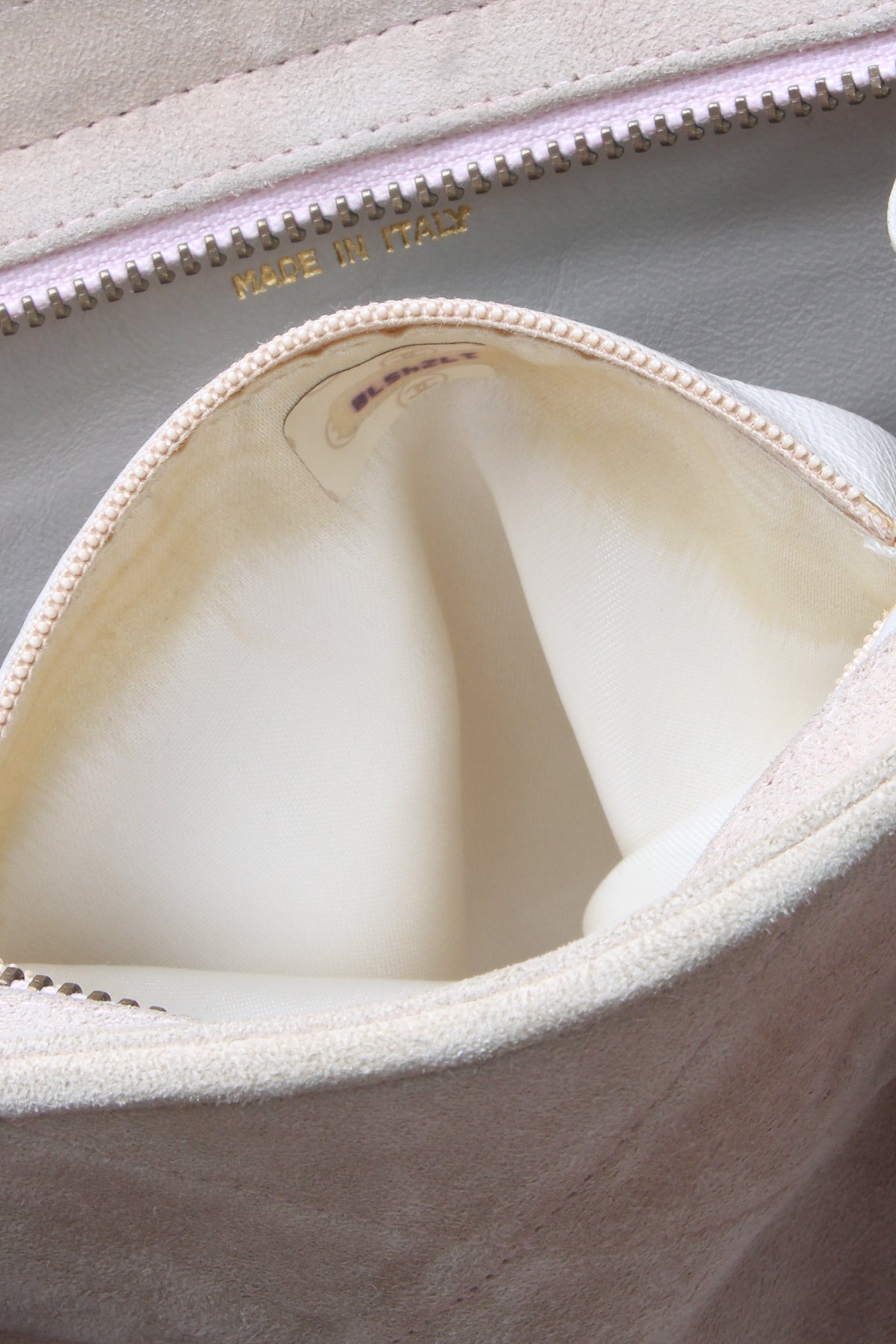 Vintage Quilted Tassel Shoulder Bag - Beige
