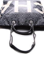 Camellia Medium Shopping Tote Bag - Black/Beige
