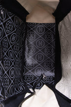 Camellia Medium Shopping Tote Bag - Black/Beige