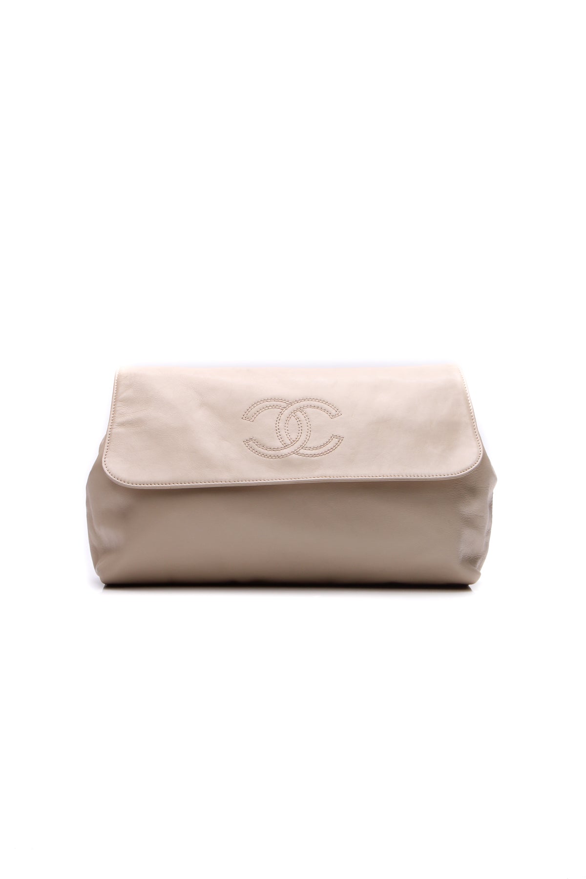Vintage CC Clutch Bag - Beige