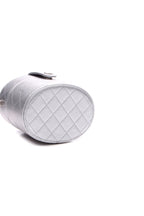 Round Vanity Case - Metallic Silver