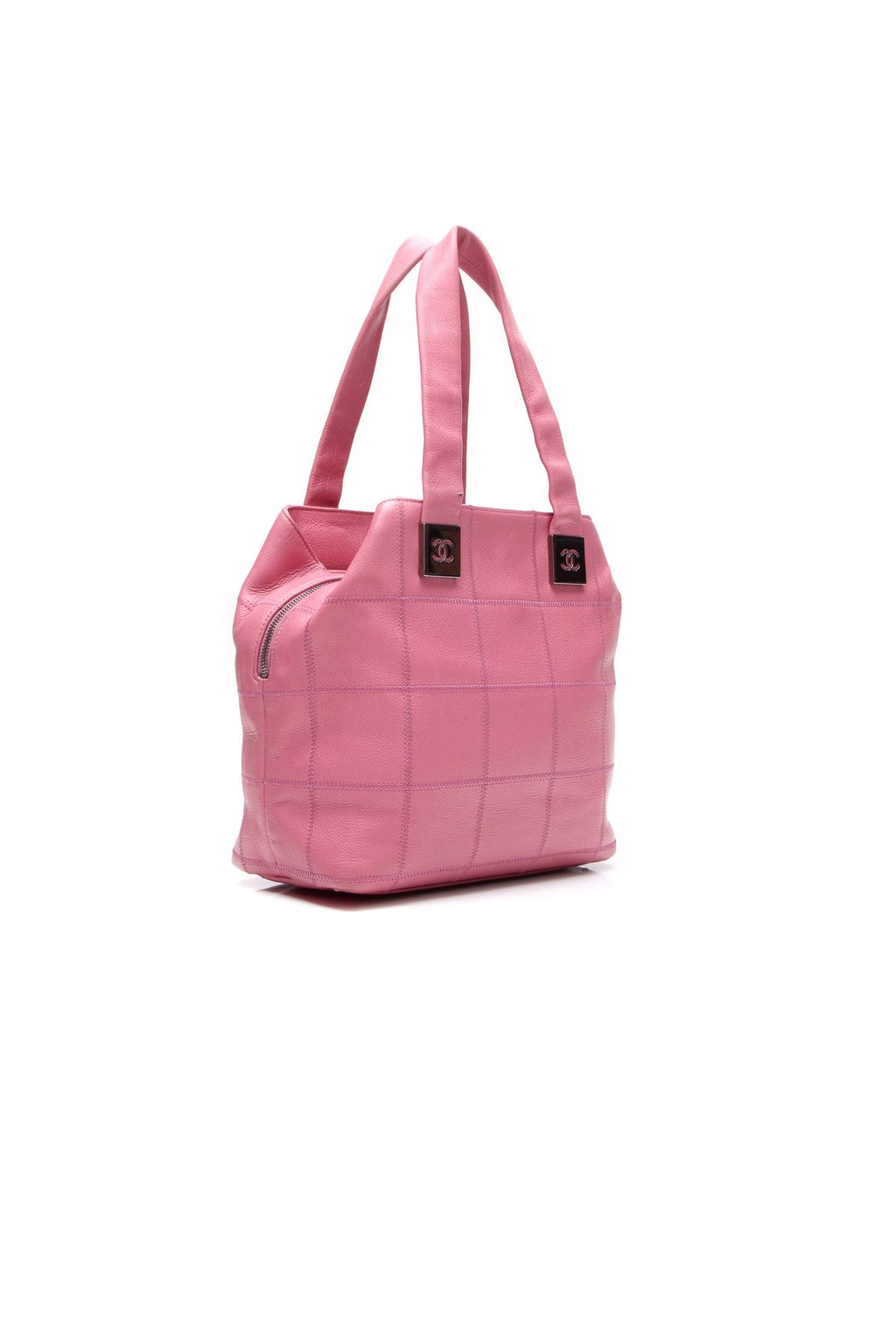 Square Quilt CC Satchel Bag - Pink