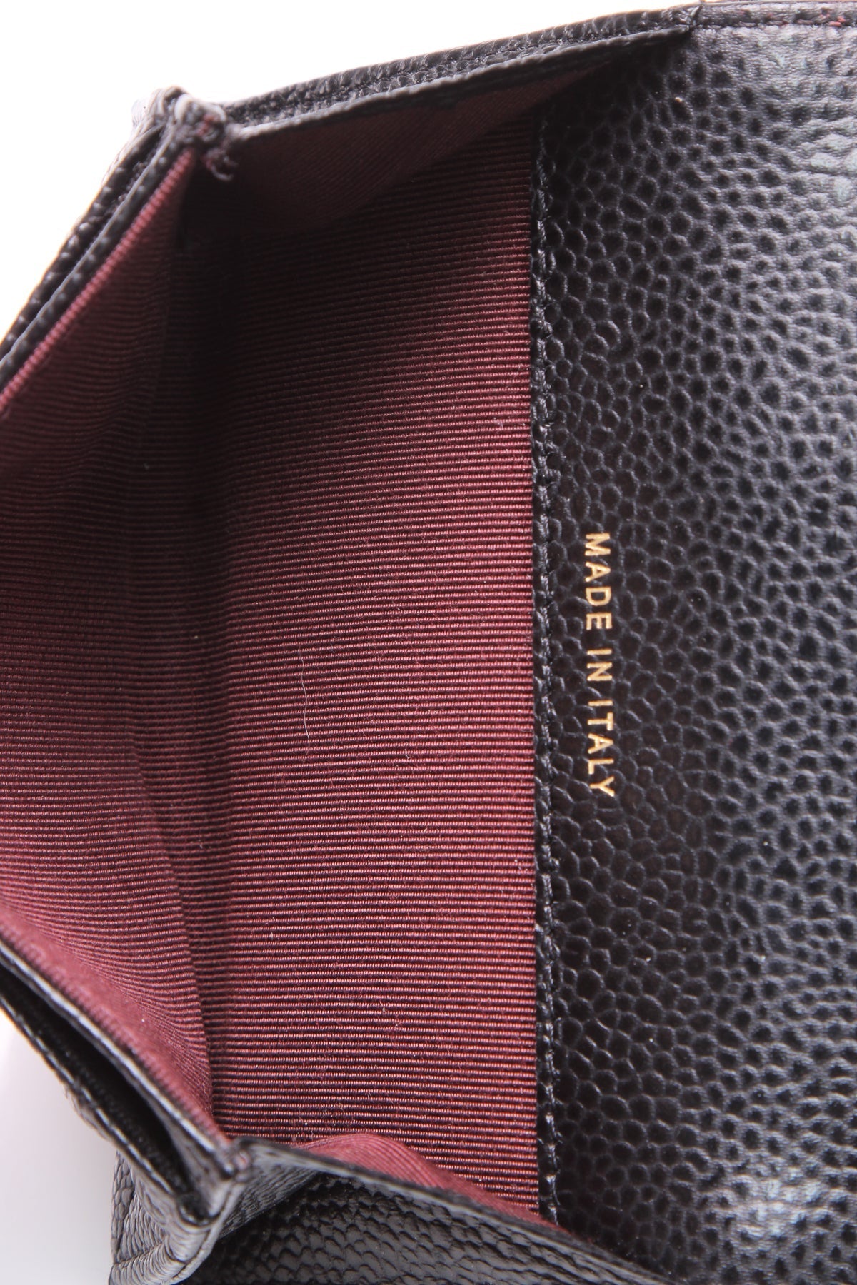 Quilted Classic Flap Card Holder - Black