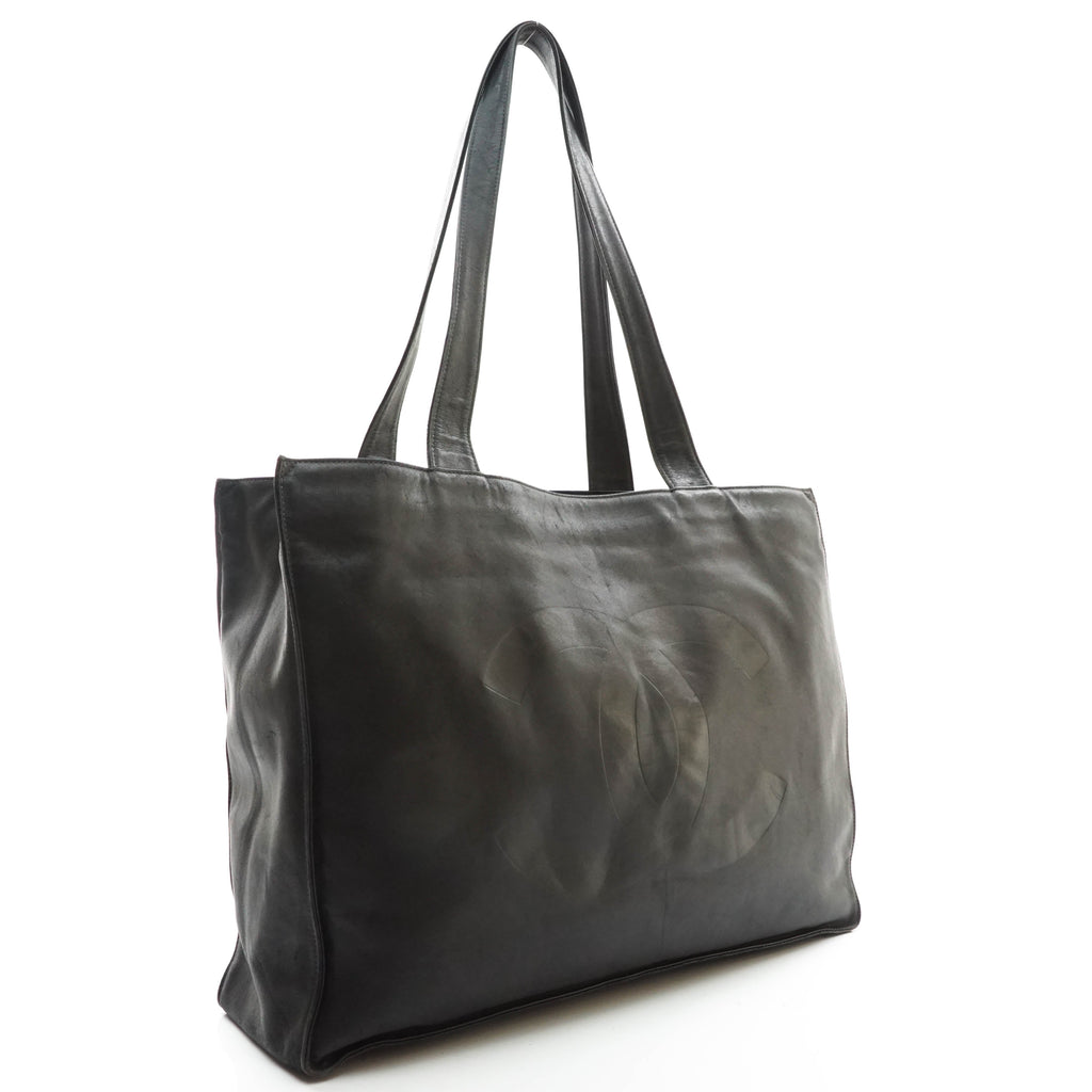 Chanel Tote Bag Black Leather