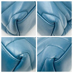 Saint Laurent Monogram Loulou Calfskin Y Quilted Monogram Small Chain Satchel Blue Leather Shoulder Bag