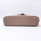 Saint Laurent Sheepskin Matelasse Chevron Monogram Large College Satchel Pink Leather Shoulder Bag