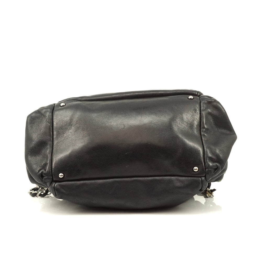 Chanel Shoulder Bag Black Leather