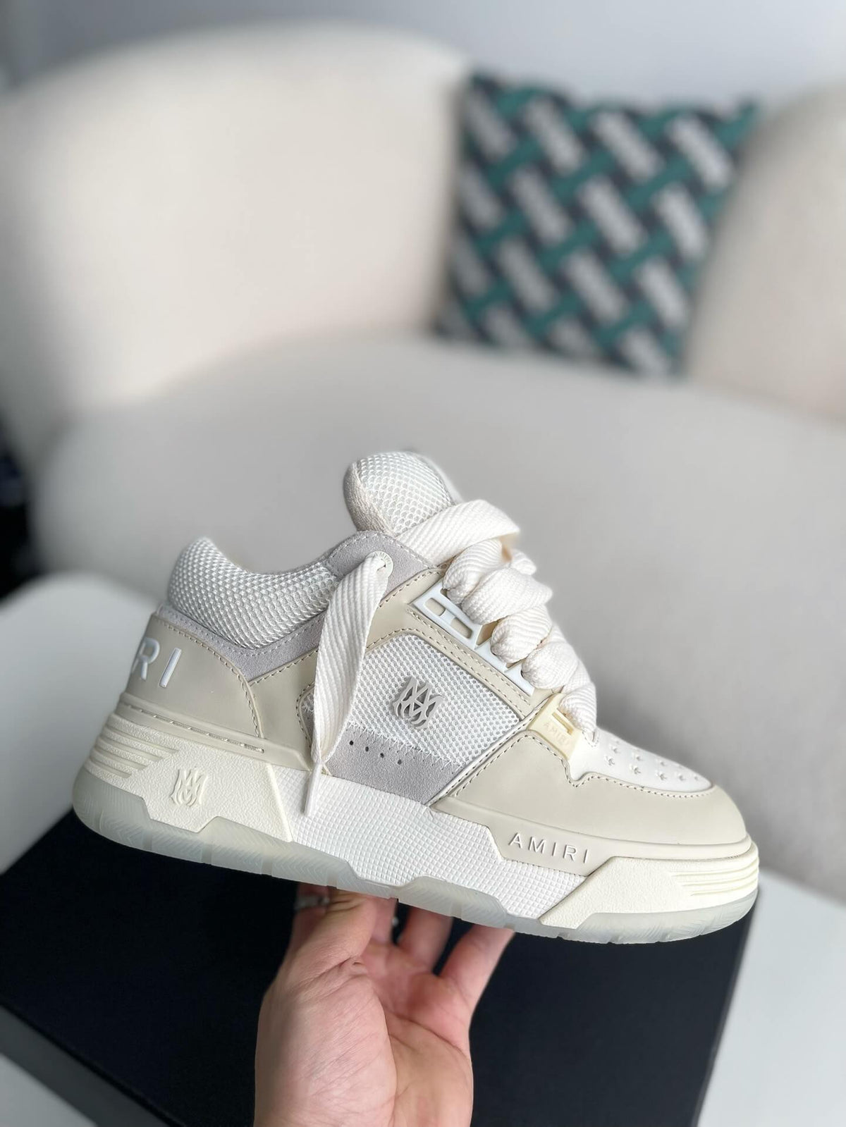 Amiri MA-1 Sneaker – Alabaster, Bone & White