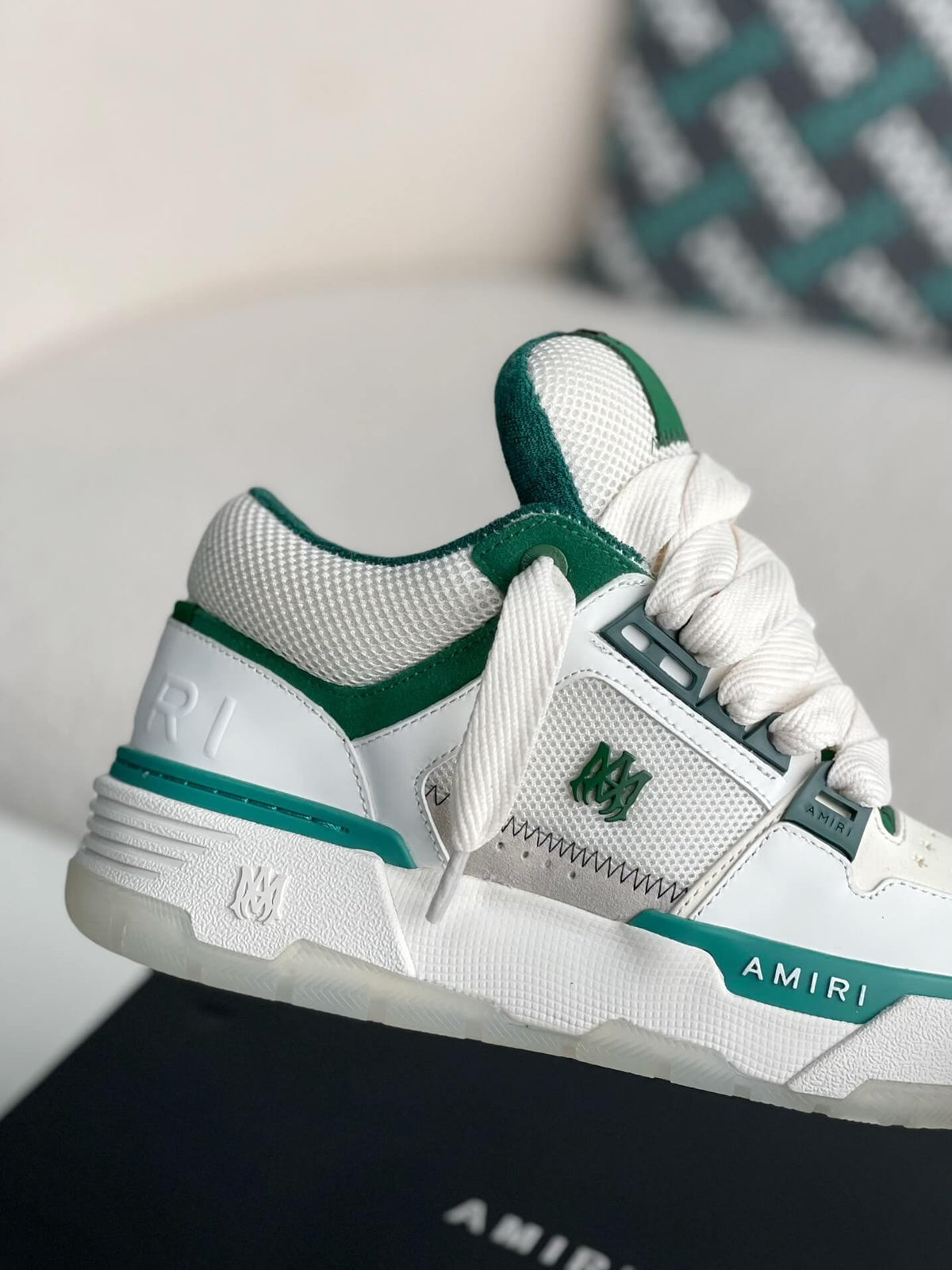 Amiri MA-1 Sneaker – Forest Green & White