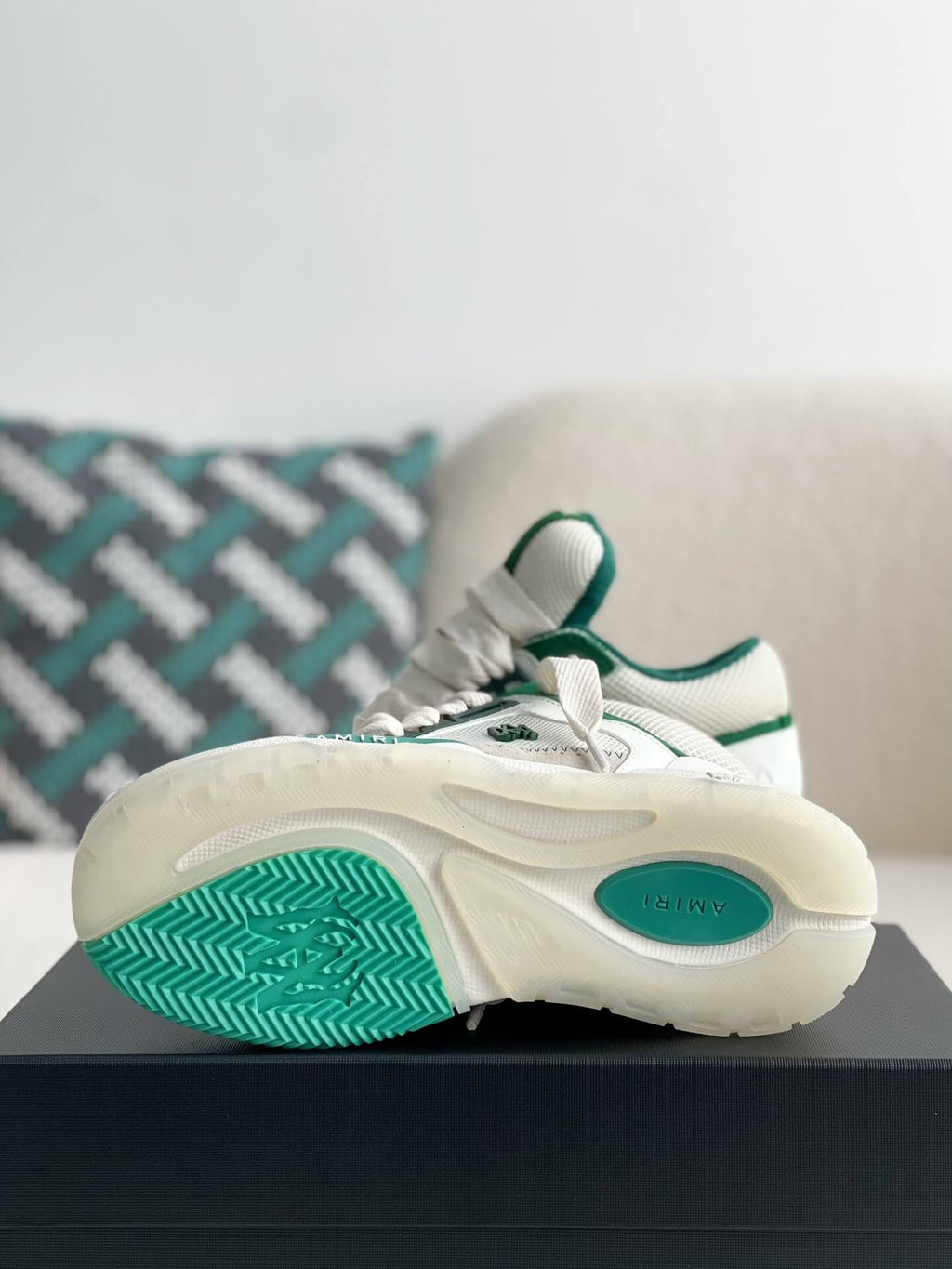 Amiri MA-1 Sneaker – Forest Green & White