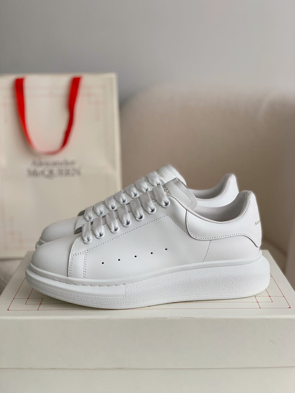 Alexander McQueen Men’s Oversized Sneaker in White