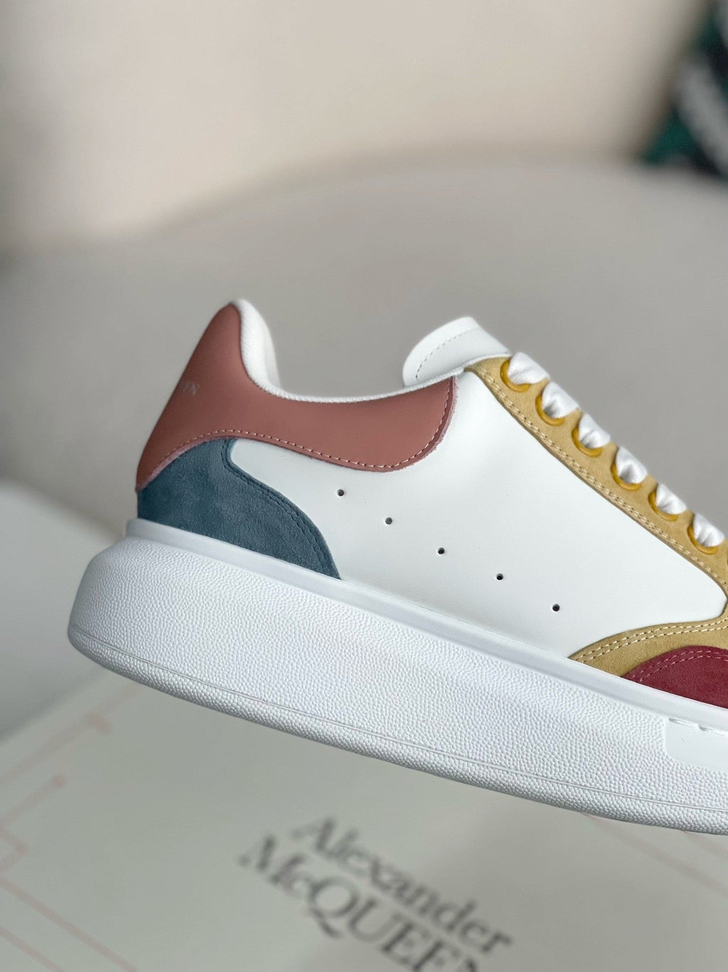 Alexander McQueen Oversized Multi-Color Patchwork Sneakers