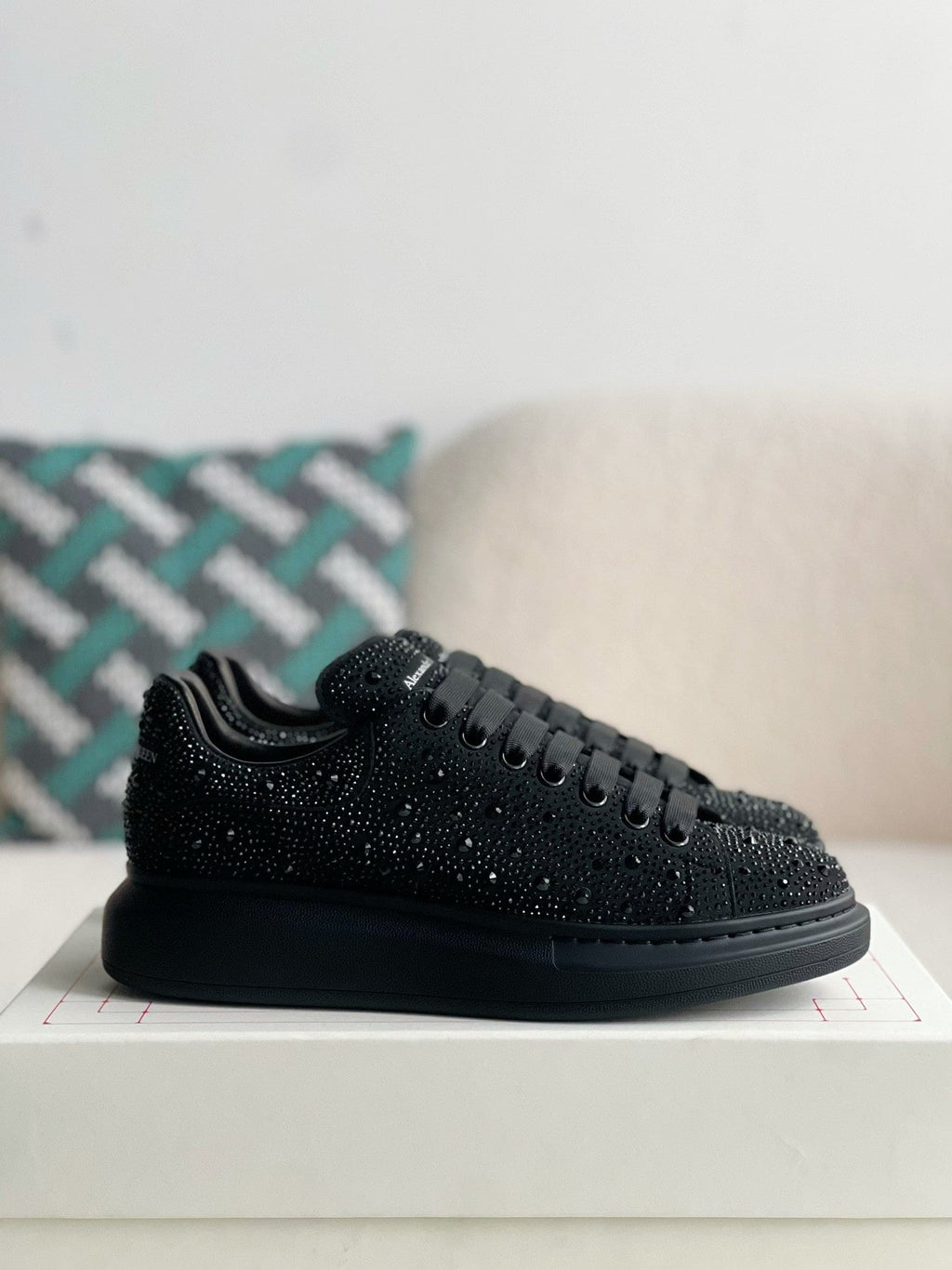 Alexander McQueen Oversized Sneakers in Crystal Black