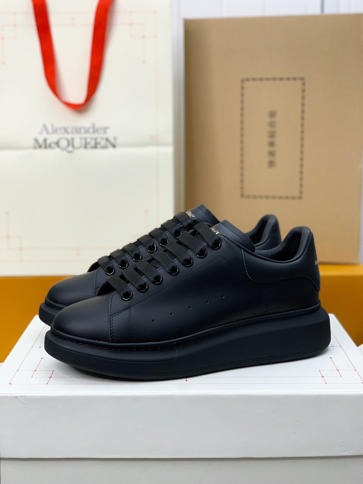 Alexander McQueen Men's Oversized Sneakers in Black