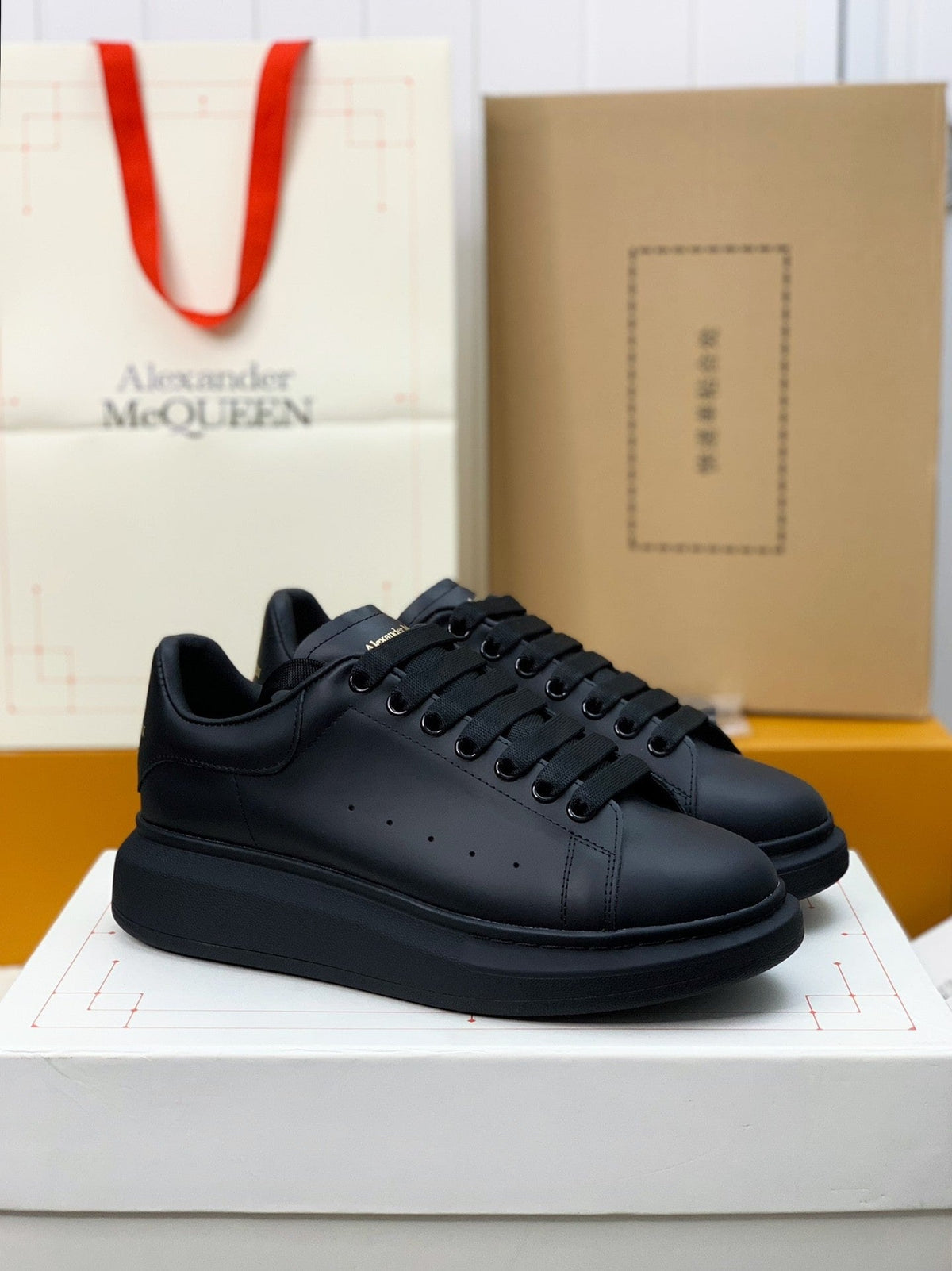 Alexander McQueen Men's Oversized Sneakers in Black