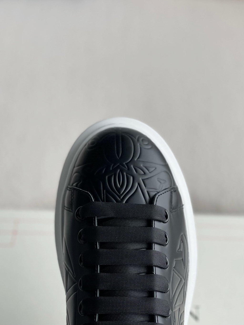 Alexander McQueen Quilted Black Oversized Sneakers - White Chunky Sole