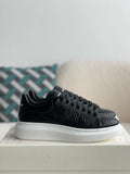 Alexander McQueen Quilted Black Oversized Sneakers - White Chunky Sole