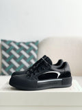 Alexander McQueen Skate Deck Plimsoll Sneakers - Black Leather Suede