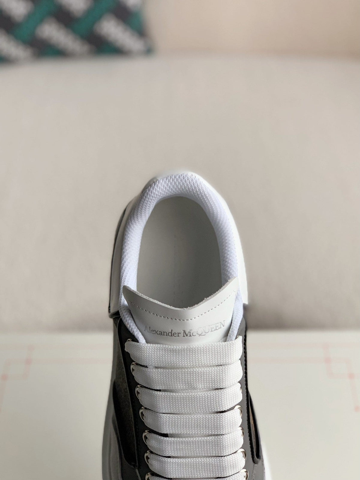 Alexander McQueen x Louis Vuitton Oversized Sneakers with Brown Monogram and Grey Suede Accents