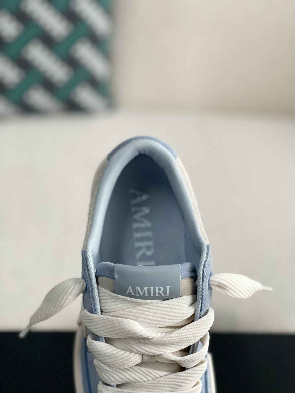 Amiri MA-1 Court Sneaker – Baby Blue & Grey Suede