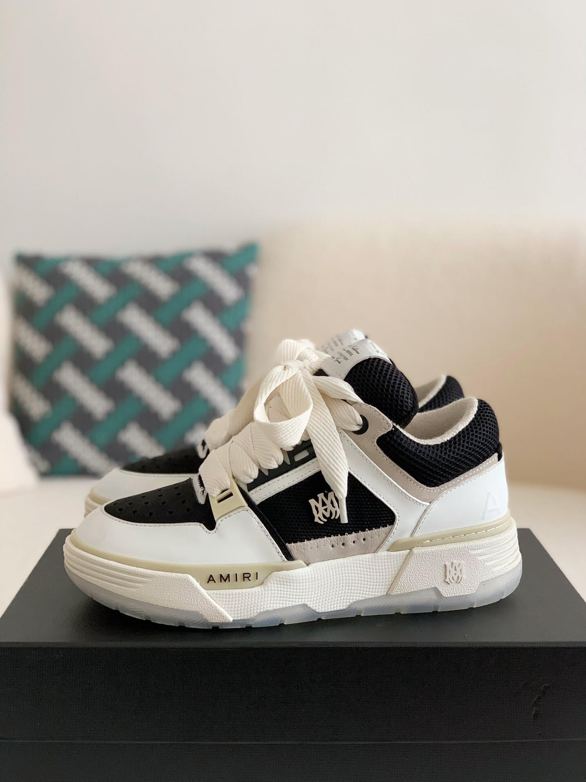 Amiri MA-1 Sneaker – White, Black & Bone