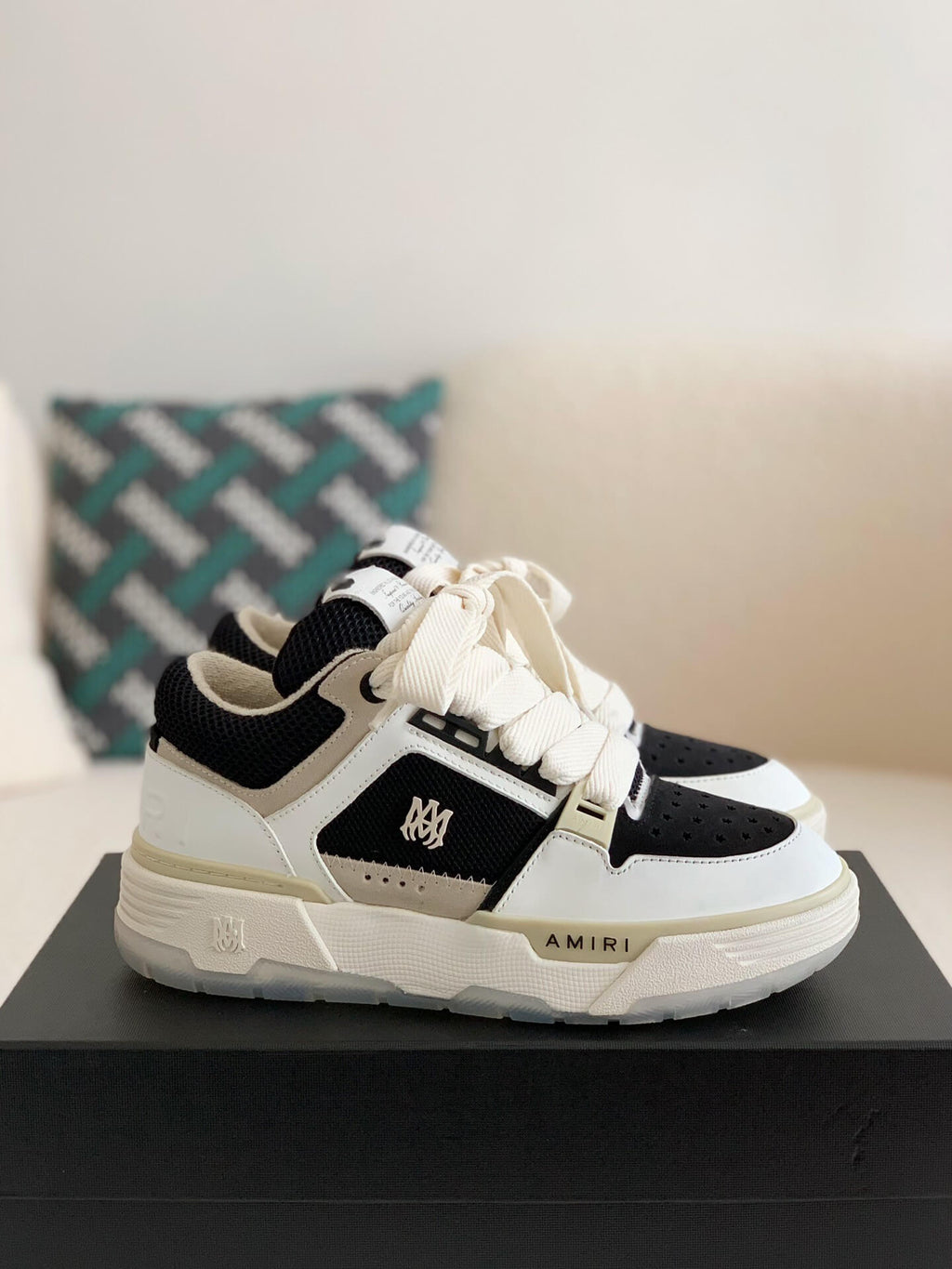 Amiri MA-1 Sneaker – White, Black & Bone